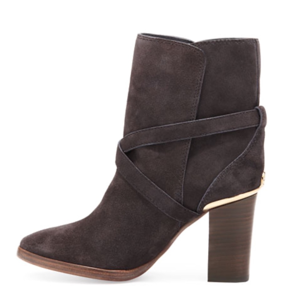 Tory Burch Charcoal Chalk Gray Livingston Suede high quality Ankle Booties 🔥🔥